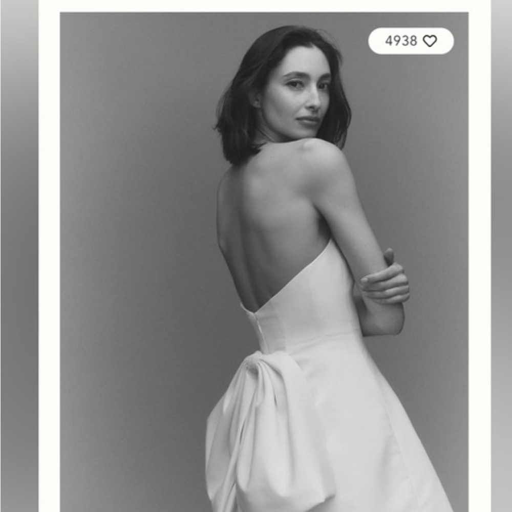Sachin + Babi White Backless Dress with Sculpted Bow